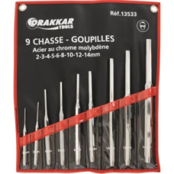Lot de 9 chasses-goupilles Drakkar en acier chrome molybdène_ref SOD13533