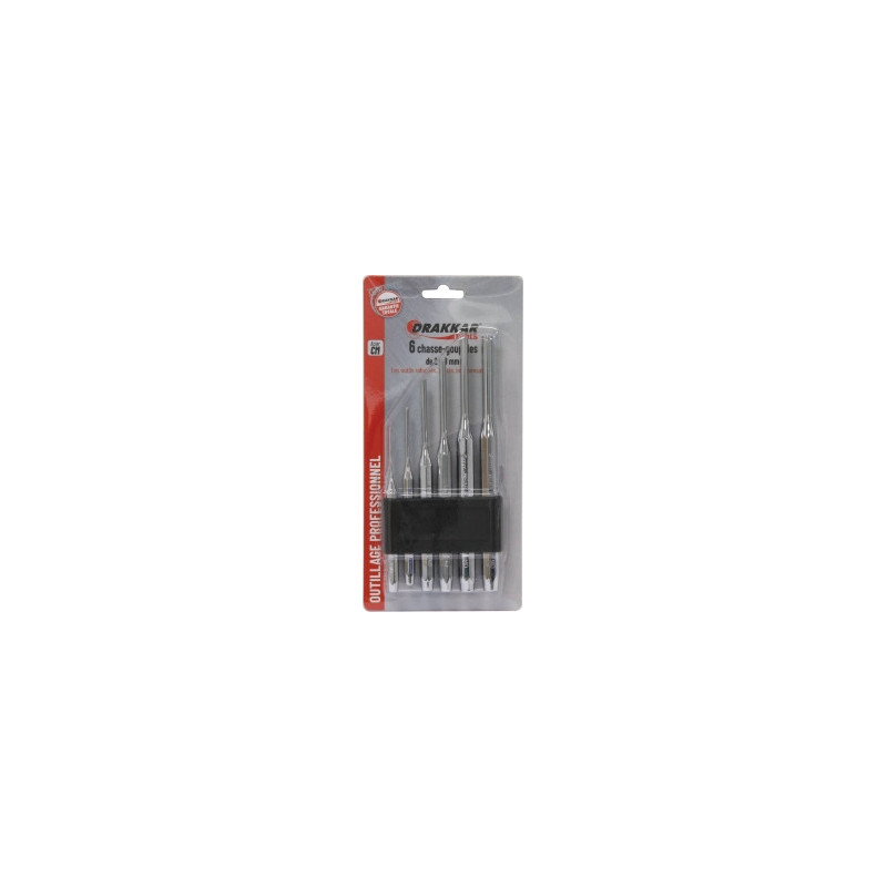 Set de 6 chasses-goupilles Drakkar Ø 2 à 8mm_ref SOD13537