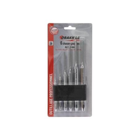 Set de 6 chasses-goupilles Drakkar Ø 2 à 8mm_ref SOD13537