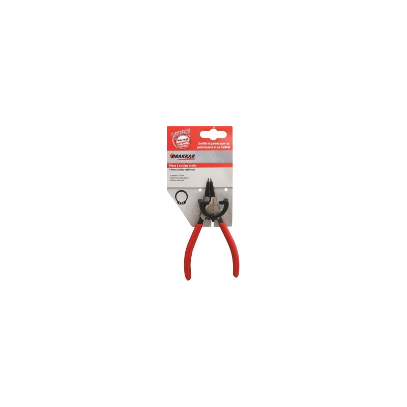 Pince droite Drakkar 135mm pour circlips extérieurs_ref SOD13710