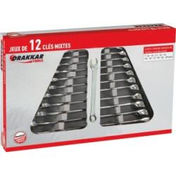 Coffret 12 clés mixtes Drakkar 7 à 24mm_ref SOD13910