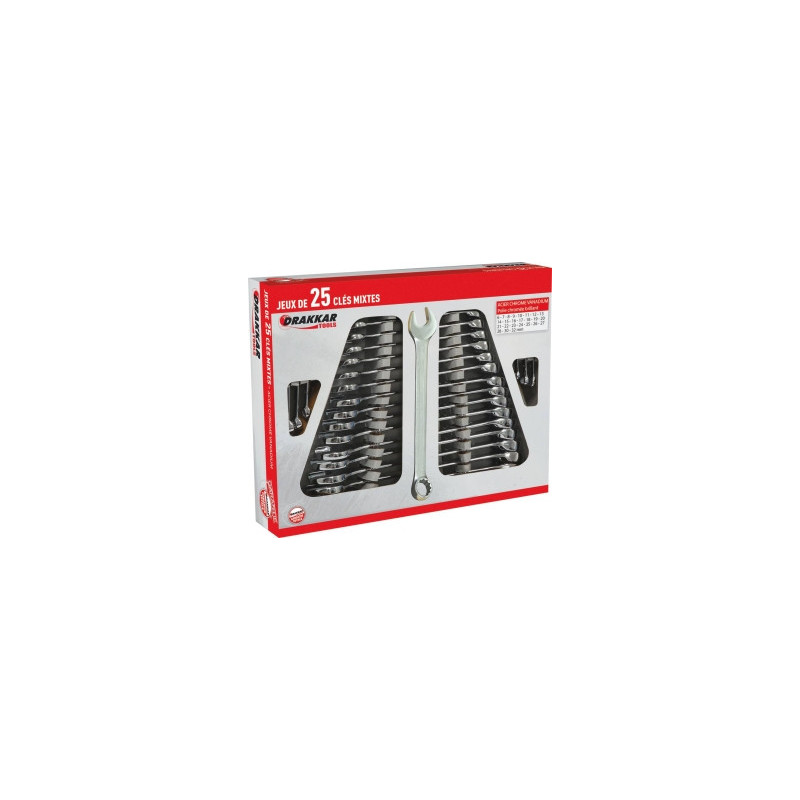 Coffret 25 clés mixtes Drakkar 6 à 32 mm_ref SOD13916