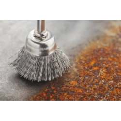 Brosse conique Drakkar 70 mm fil acier torsadé_ref SOD15585-2