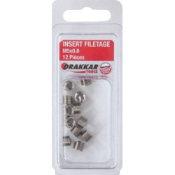 Blister de 12 inserts filetés M5x0,8 Drakkar_ref SOD17982-1