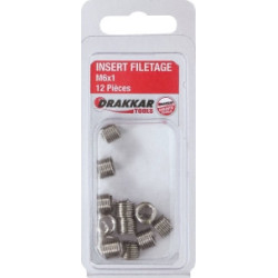 Blister de 12 inserts filetés M6x1 Drakkar_ref SOD17983-1