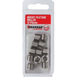 Blister de 12 inserts filetés M8x1,25 Drakkar_ref SOD17984-1