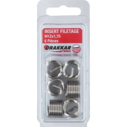 Blister de 12 inserts filetés M12x1,75 Drakkar_ref SOD17990-1