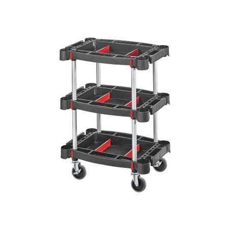 Servante d’atelier Drakkar en plastique 3 plateaux_ref SOD72541