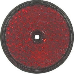 Catadioptre rond rouge Ø60 mm à fixer SODIFLASH pour remorque et signalisation_ref SOD16086