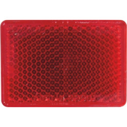 Catadioptre rectangulaire rouge adhésif 56x39 mm SODIFLASH pour remorque et signalisation_ref SOD16153