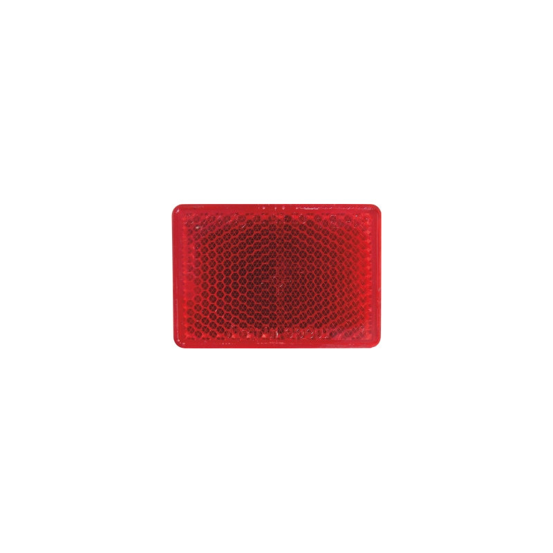 CATADIOPTRE RECTANGLE 56X39MM ADHÉSIF ROUGE