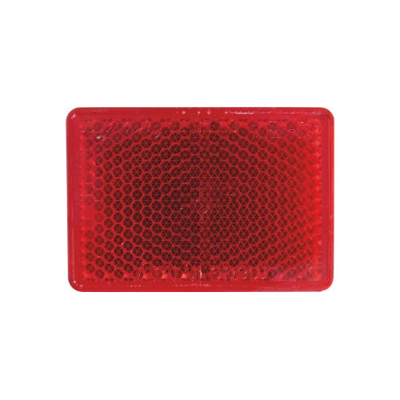 CATADIOPTRE RECTANGLE 56X39MM ADHÉSIF ROUGE