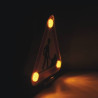 TRIANGLE TRIFLASH À LED CLASSE A - DOUBLE FACE 500MM MÉTALLIQUE
