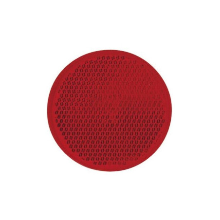 CATADIOPTRE ROND 60MM ROUGE ADHÉSIF