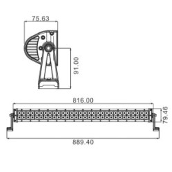 BARRE D'ÉCLAIRAGE LED 10/32V 180W 12000 LUMENS ÉCLAIRAGE COMBINÉ