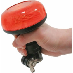 MINI-GYROPHARE LED FLASH 12/24V SUR TIGE FLEXIBLE