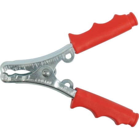 Pince batterie en tôle rouge 60A 115 mm SODISTART pour câble de démarrage_ref SOD04139