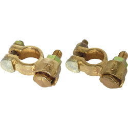 Lot de 2 colliers de batterie DRAKKAR VL à double serrage pour bornes positive et négative_ref SOD04207