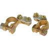 Lot de 2 colliers de batterie DRAKKAR VL à barrette et double serrage pour bornes positive et négative_ref SOD04213