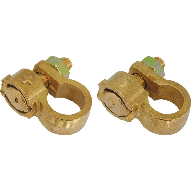 Lot de 2 colliers de batterie DRAKKAR VL à simple serrage pour bornes positive et négative_ref SOD04217