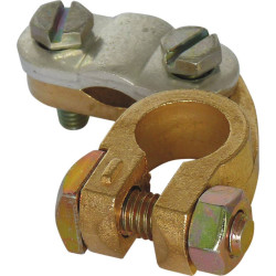 Lot de 2 colliers de batterie DRAKKAR PL à barrette et double serrage 90 mm² pour bornes positive et négative_ref SOD04237