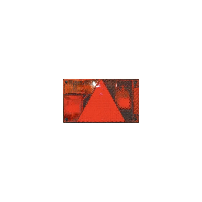 Feu arrière AJBA gauche rectangle 12V avec connecteur_ref SOD16103