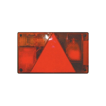 Feu arrière AJBA gauche rectangle 12V avec connecteur_ref SOD16103