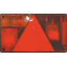 Feu arrière AJBA gauche rectangle 12V avec connecteur_ref SOD16103