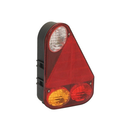 FEU ARRIÈRE VERTICAL 12V DROIT 5 FONCTIONS AVEC CONNECTEUR 5 PLOTS 219X146MM