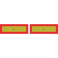 JEU DE 2 PLAQUES ALU RÉFLÉCHISSANTE POIDS LOURDS 565X195MM