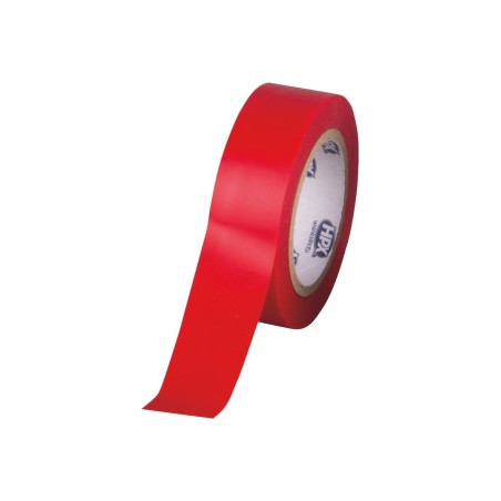 Lot de 10 rubans adhésifs isolants PVC HPX rouge 19mm x 20m_ref SOD20366