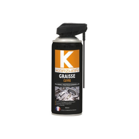 graisse cuivre Karzhan 400ml aérosol anti-grippant_ref SOD24564