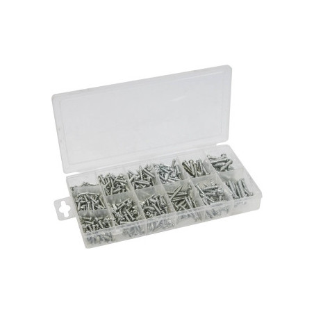 assortiment 550 vis auto taraudeuses métal à tête ronde klipper_ref SOD14167