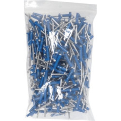 Rivet aluminium bleu spécial plaque d’immatriculation 4x18 mm_ref SOD23910.250-3