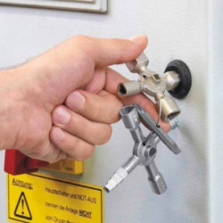 CLÉ MULTIFONCTIONNELLE/UNIVERSELLE POUR ARMOIRE DE COMMANDE - BLISTER