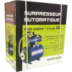 SURPRESSEUR AUTOMATIQUE 50L POMPE FONTE 230V 1000W