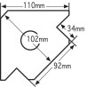 EQUERRE MAGNÉTIQUE 110X17MM