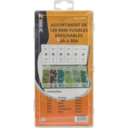 Coffret 120 mini‑fusibles STILKER 5 A‑30 A_ref SOD14100-2