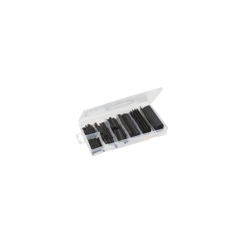 Coffret 127 gaines thermorétractables noirs STILKER_ref SOD14109