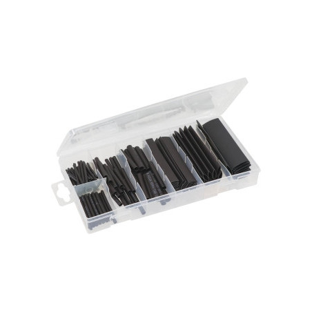 Coffret 127 gaines thermorétractables noirs STILKER_ref SOD14109