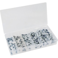 Coffret 146 écrous hexagonaux autofreinés STILKER zingués blanc_ref SOD14114
