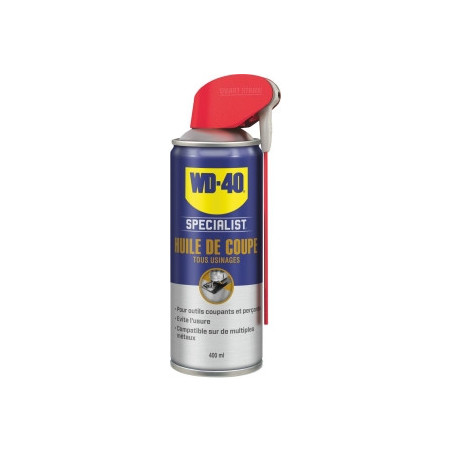 HUILE DE COUPE WD-40 POUR USINAGE AVEC TÊTE 2 JETS - AÉROSOL 400ML