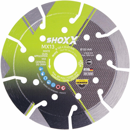DISQUE DIAMANT D125 MIXTE SHOXX MX13 AL22.2