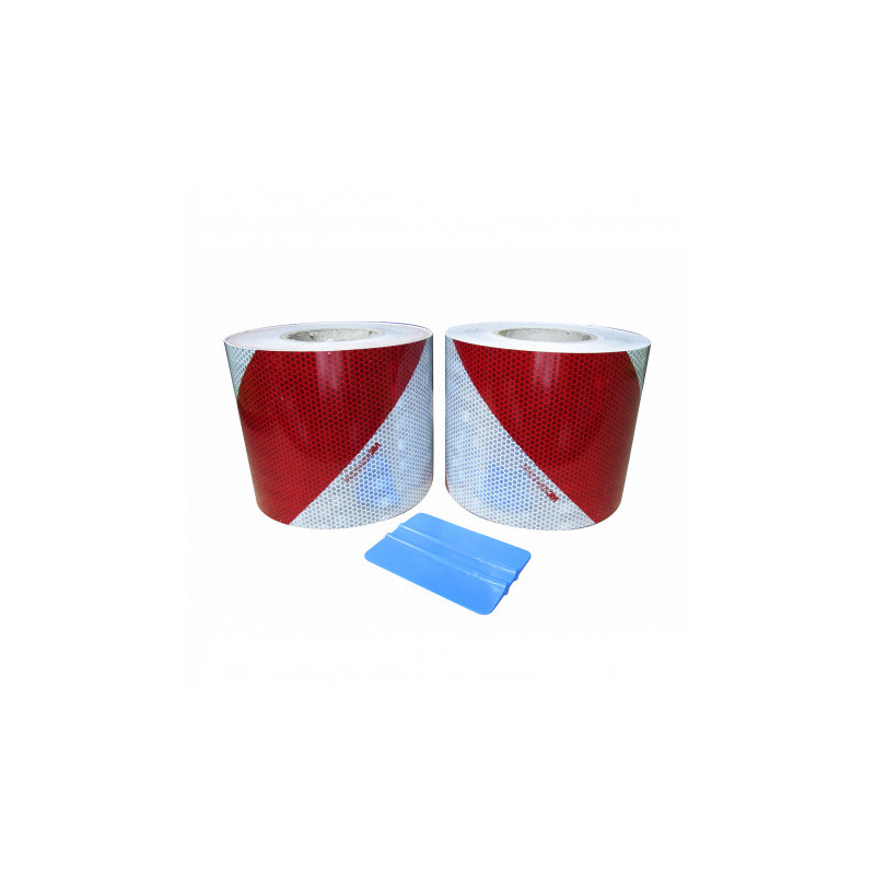 BANDE REFLECHISSANTE R/B 3M 140MM  CL2 - LE METRE