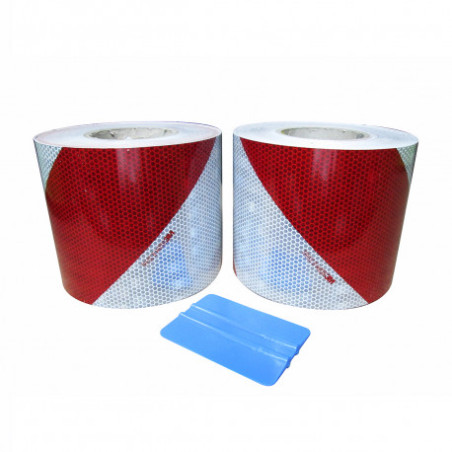 BANDE REFLECHISSANTE R/B 3M 140MM  CL2 - LE METRE
