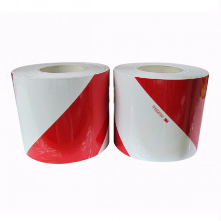 BANDE REFLECHISSANTE R/B 3M 140MM  CL1 - LE METRE