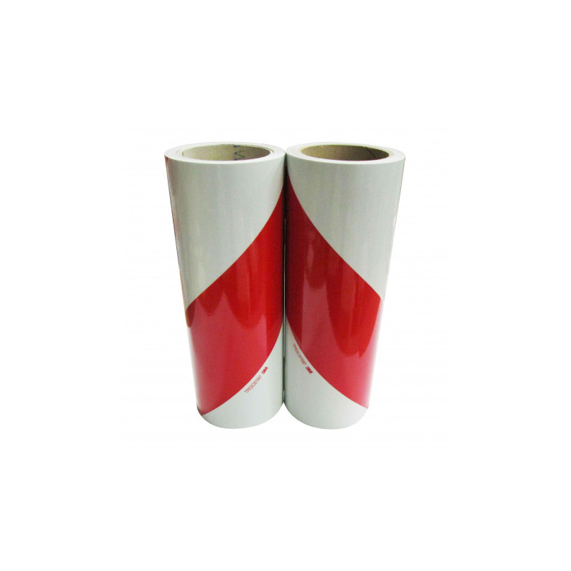 BANDE REFLECHISSANTE R/B 3M 280MM  CL1 - LE METRE