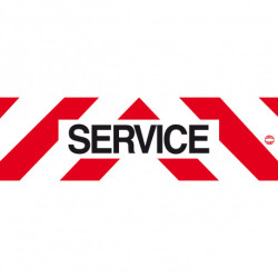 PLAQUE DE SIGNALISATION XL ALU POUR SERVICE (VISIBLE À 100 MÈTRES) - 1000X300