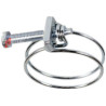 Collier double fil W1 acier zingué SODITECC pour tuyau annelé 25 mm_ref CDF024
