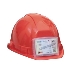 PORTE BADGE ADHÉSIF POUR CASQUE DE CHANTIER